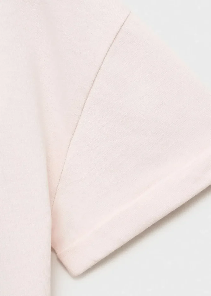 T-shirt imprimé en coton mélangé