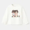T-shirt imprimé en coton mélangé