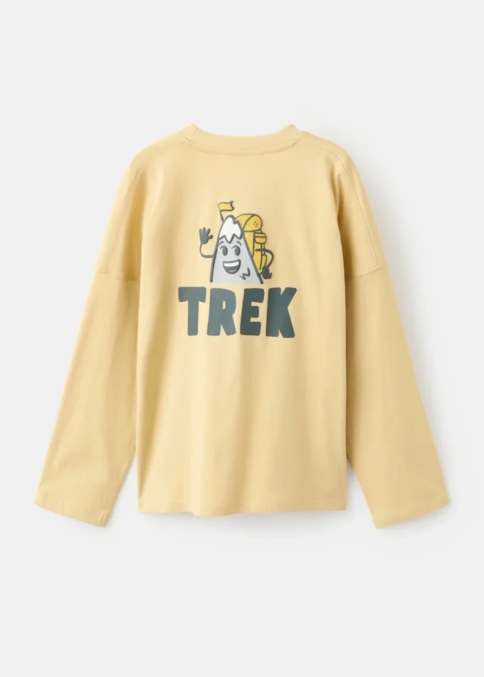 T-shirt imprimé en coton mélangé