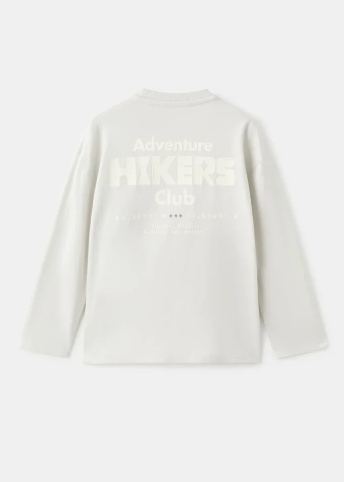 T-shirt imprimé en coton mélangé