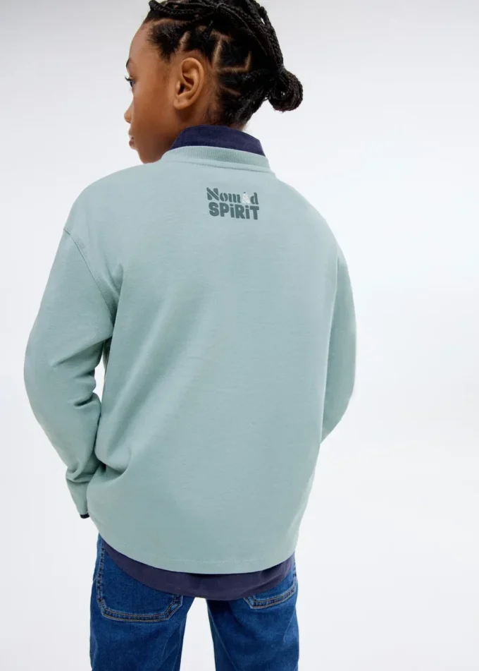 T-shirt imprimé en coton mélangé