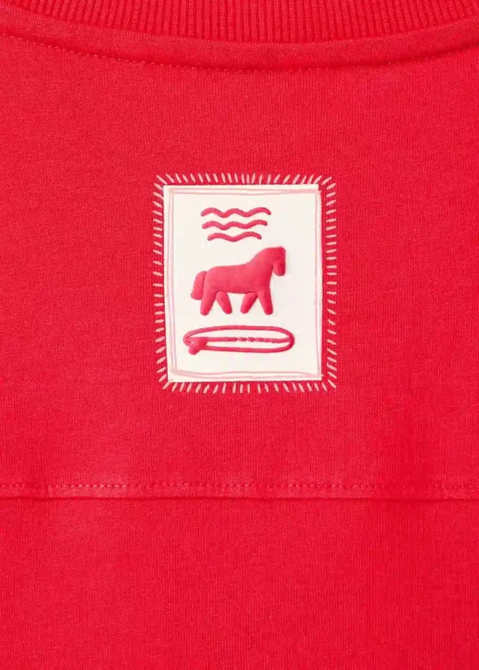 T-shirt imprimé en coton mélangé