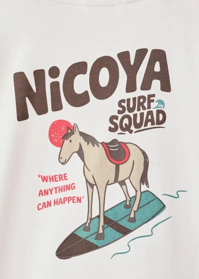 T-shirt imprimé en coton mélangé