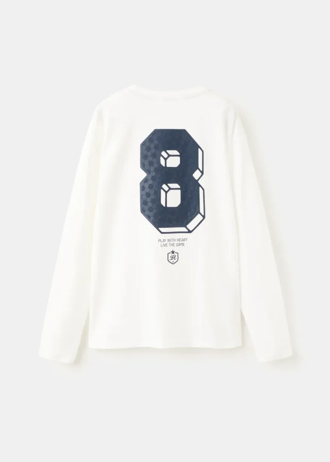 T-shirt imprimé en coton mélangé