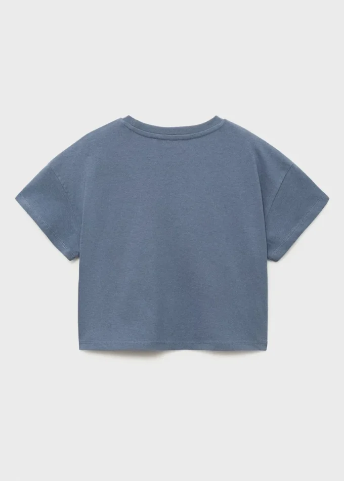 T-shirt imprimé en coton mélangé