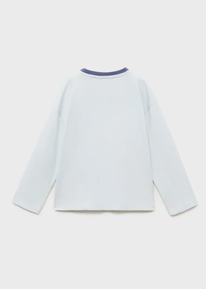 T-shirt imprimé en coton mélangé