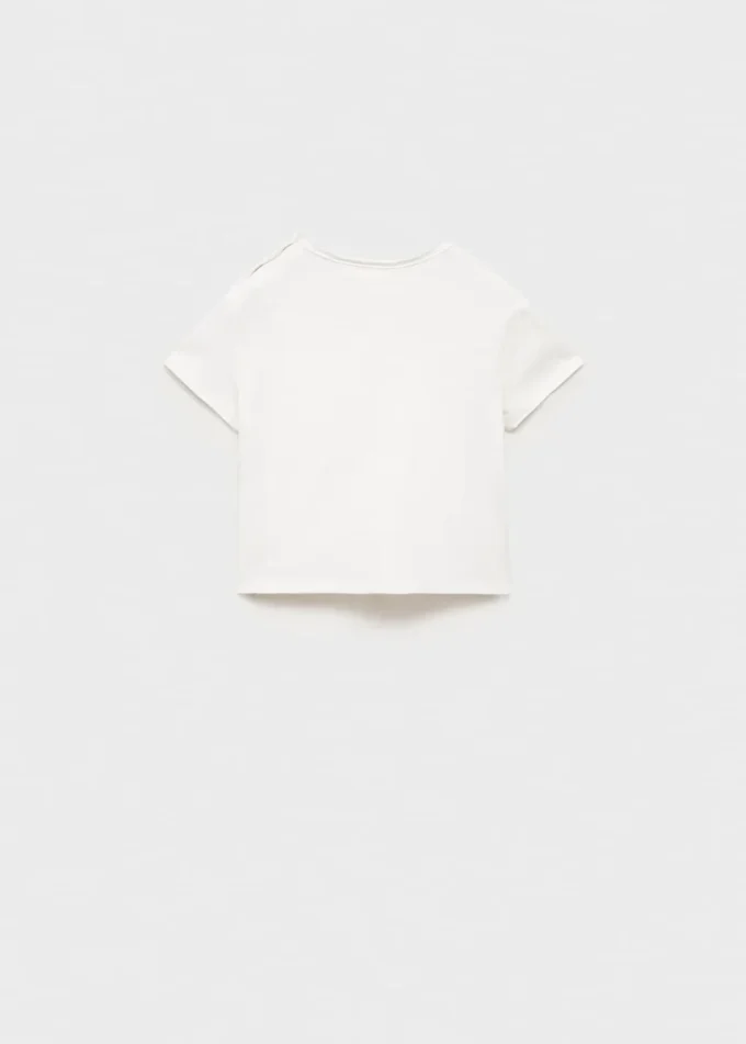 T-shirt imprimé en coton mélangé
