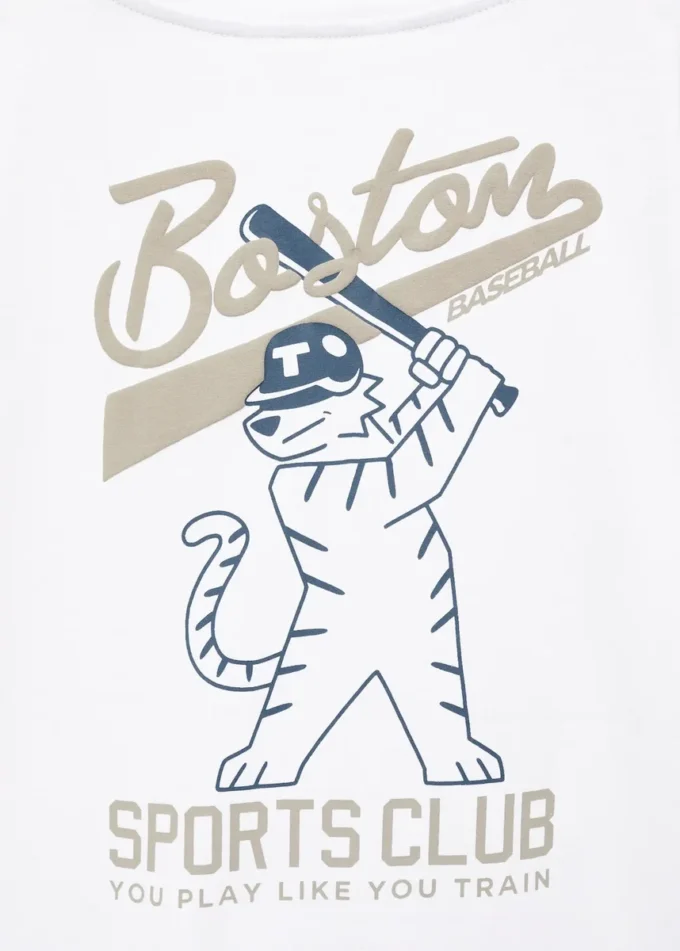 T-shirt imprimé en coton mélangé
