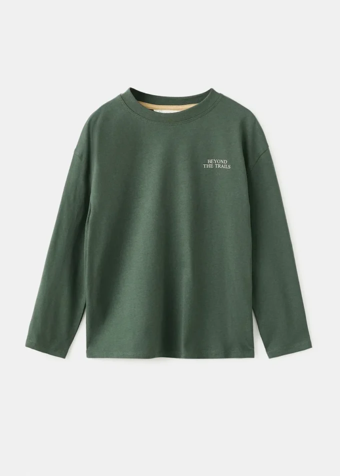 T-shirt imprimé en coton mélangé