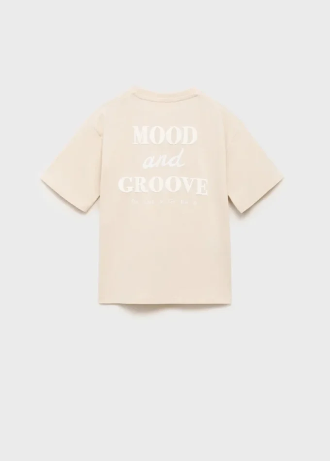 T-shirt imprimé en coton mélangé