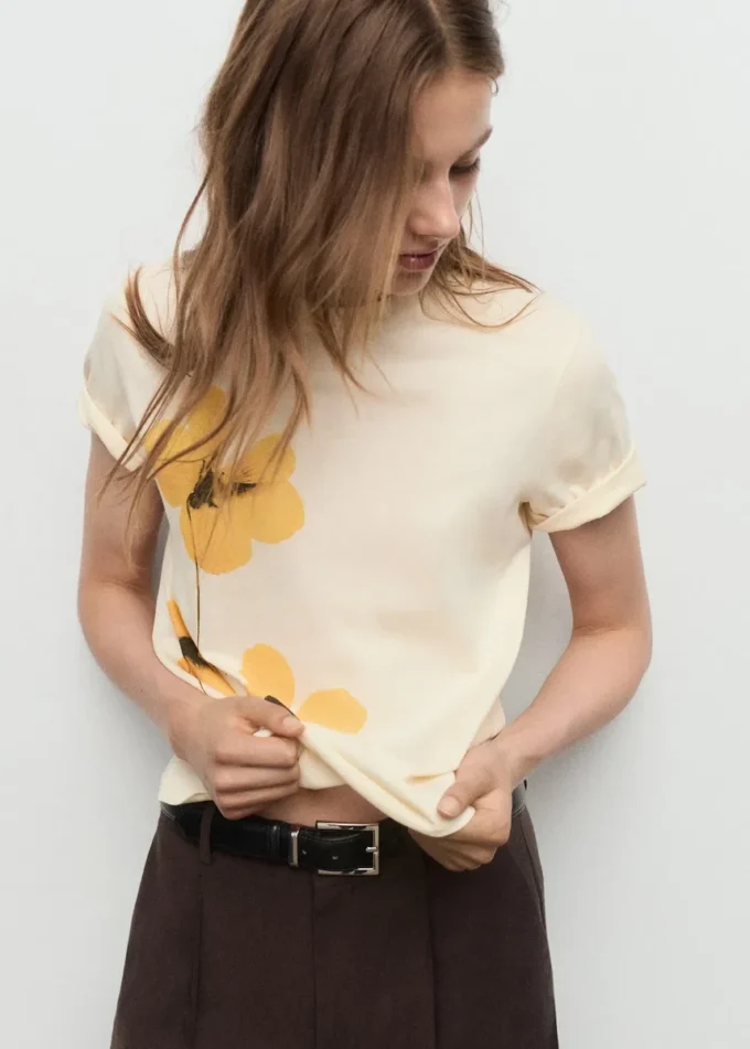 T-shirt à imprimé floral