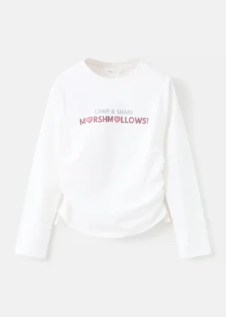 T-shirt imprimé froncé