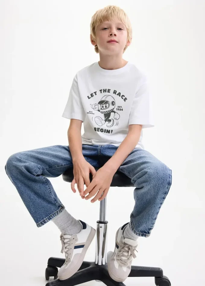 T-shirt imprimé à manches courtes