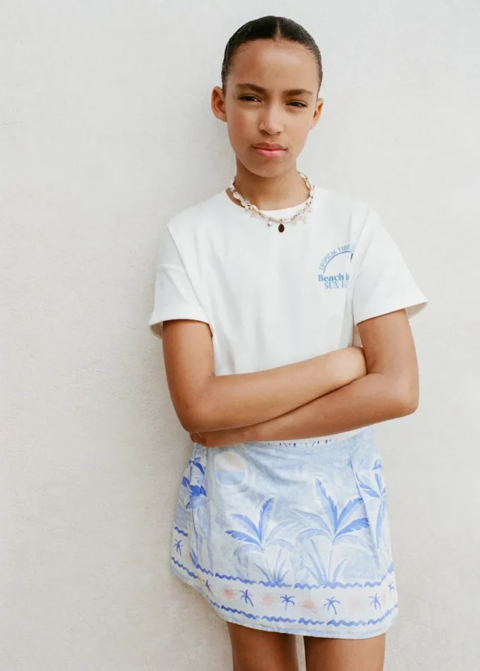 T-shirt imprimé à manches courtes