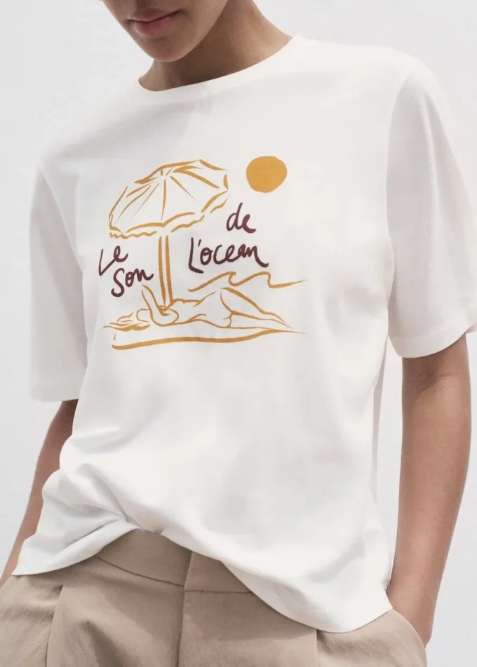 T-shirt imprimé à manches courtes