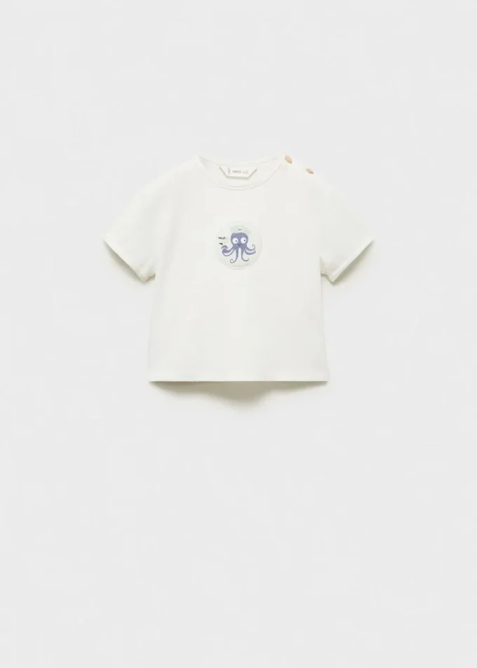 T-shirt imprimé pieuvre
