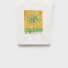 T-shirt imprimé sans manches