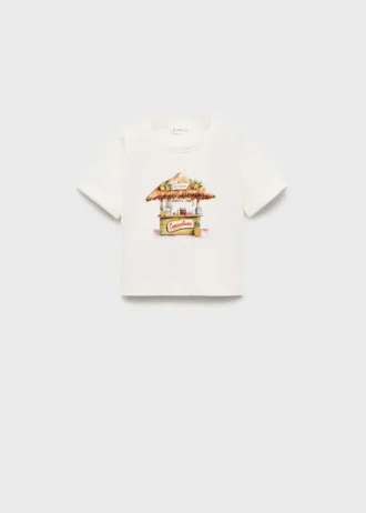 T-shirt à imprimé tropical