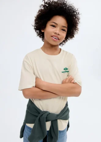 T-shirt à lettres imprimées en relief