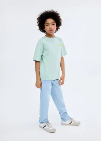 T-shirt à lettres imprimées en relief