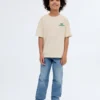 T-shirt à lettres imprimées en relief