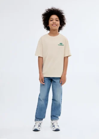 T-shirt à lettres imprimées en relief