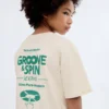 T-shirt à lettres imprimées en relief
