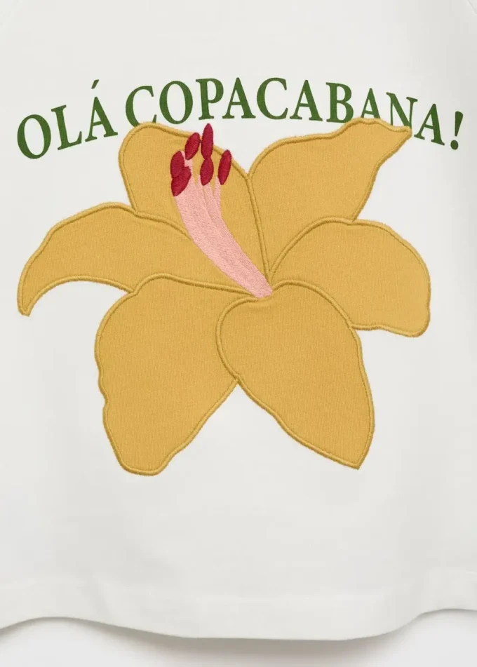 T-shirt à manches courtes brodé
