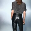 T-shirt à manches courtes en lurex