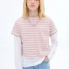 T-shirt à manches courtes rayé