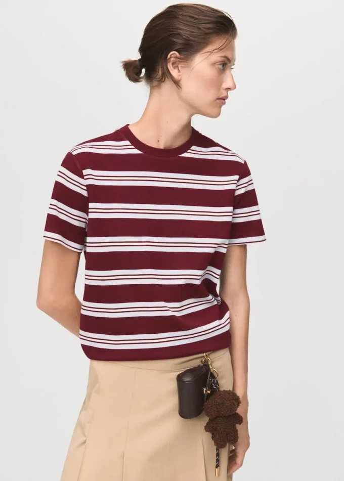 T-shirt à manches courtes rayé