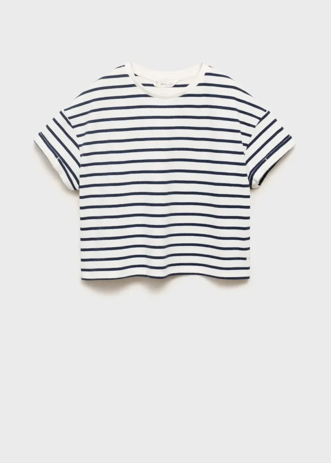 T-shirt à manches courtes rayé