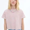 T-shirt à manches courtes rayé