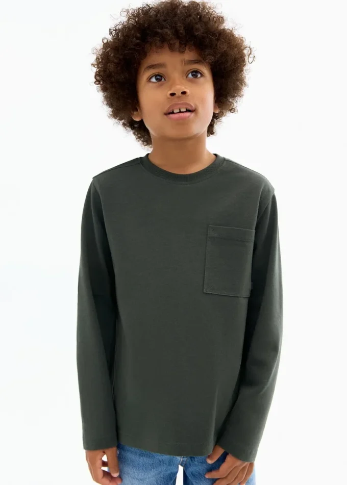 T-shirt à manches longues avec poche