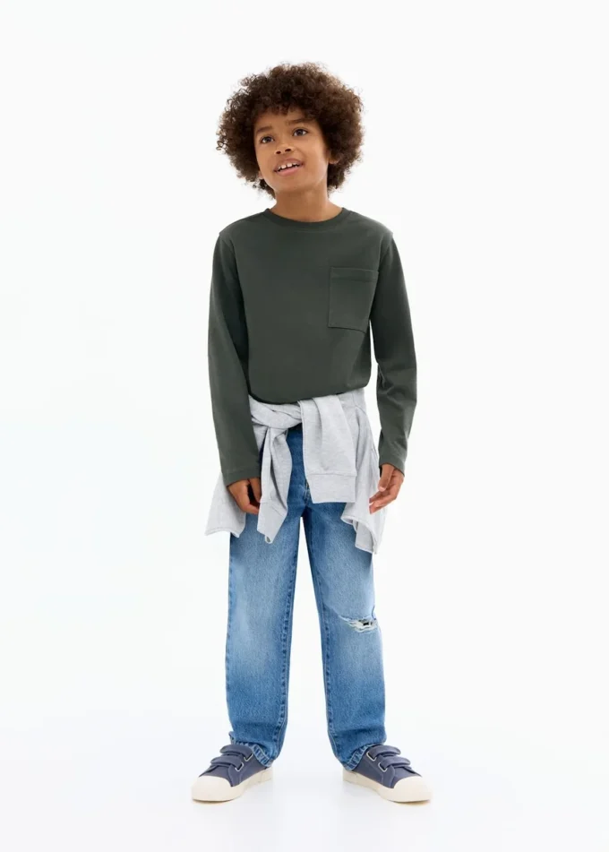 T-shirt à manches longues avec poche