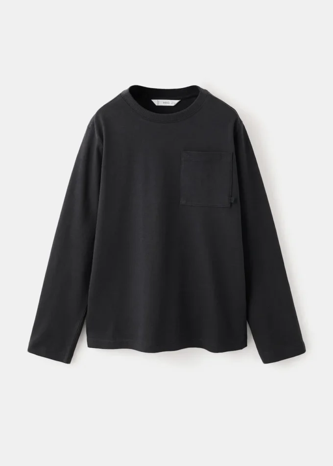 T-shirt à manches longues avec poche