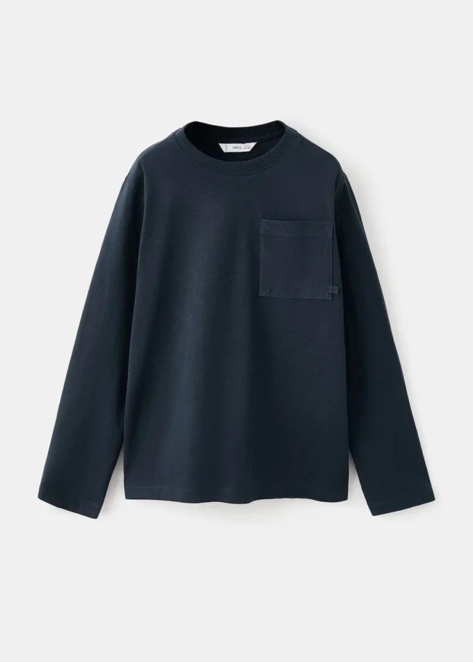 T-shirt à manches longues avec poche