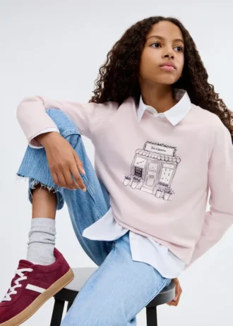 T-shirt à manches longues imprimé MANGO USA