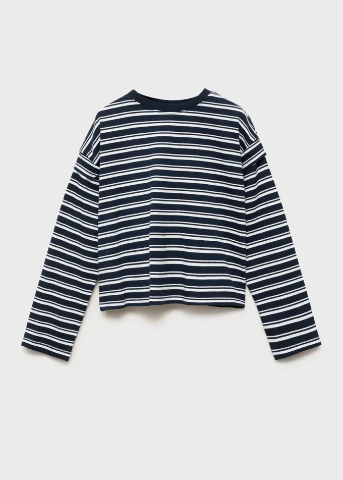 T-shirt à manches longues rayé