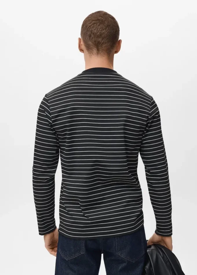 T-shirt à manches longues rayé
