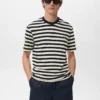 T-shirt rayé 100 % coton, coupe classique