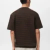 T-shirt rayé 100 % coton à coupe décontractée