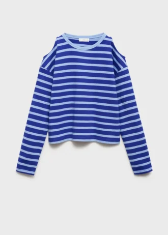 T-shirt rayé avec découpe