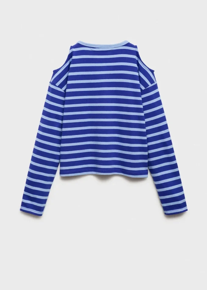 T-shirt rayé avec découpe