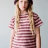 T-shirt rayé imprimé