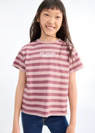 T-shirt rayé imprimé