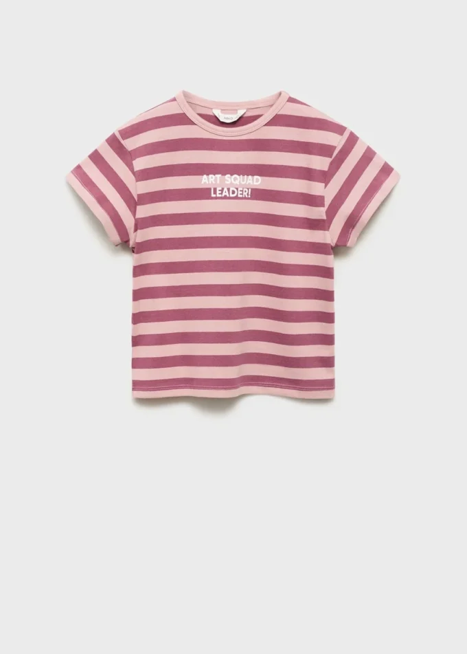 T-shirt rayé imprimé