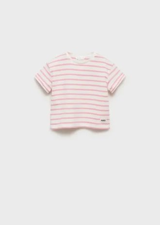 T-shirt à rayures plaquées