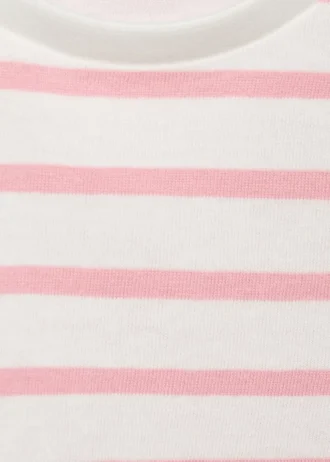 T-shirt à rayures plaquées