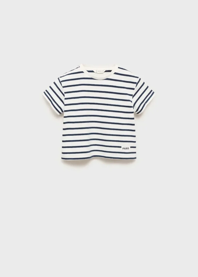 T-shirt à rayures plaquées